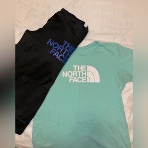 North Face sweatshirt & T-shirt bundle